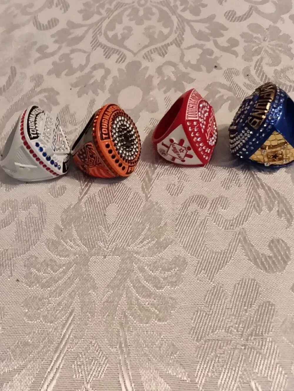 Tournament / Champions Rings - Assorted Colors (Set of 4)